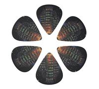 KHiry Confezione da 6 plettri per chitarra con scatola portaoggetti per costruire la notte, plettri per basso per ukulele elettrico per chitarre acustiche, 0,71 mm