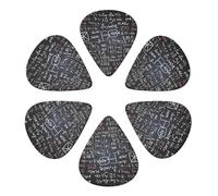 KHiry Confezione da 6 plettri per chitarra con scatola portaoggetti per formula matematica, plettri per basso per ukulele elettrico per chitarre acustiche, 0,46 mm