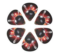KHiry Confezione da 6 plettri per chitarra con scatola portaoggetti per palla da bowling e basso, per ukulele elettrico, per chitarre acustiche, 0,96 mm