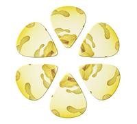 KHiry Confezione da 6 plettri per chitarra con scatola portaoggetti per patatine fritte e bassi per ukulele elettrico per chitarre acustiche 0,46 mm