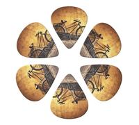 KHiry Confezione da 6 plettri per chitarra con scatola portaoggetti per vecchi plettri per basso da bicicletta per ukulele elettrico per chitarre acustiche, 0,71 mm