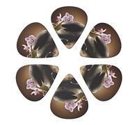 KHiry Confezione da 6 plettri per chitarra con scatola portaoggetti Zen Stone Bass Picks per ukulele elettrico per chitarre acustiche 0,96 mm