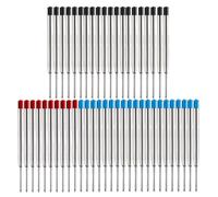KHIRY Ricariche per Penna a Sfera Ricariche per Penne a Sfera da 50 Pezzi, ricariche per Penne a Sfera, Adatte per la Scrittura di Penne per scuole aziendali con Inchiostro Gel (Nero, Rosso, Blu)
