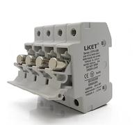 KHJZYFOLE 1 Set Portafusibile 4P 10/20A 1000 V CC con Fusibile Fusibile 10x38 gPV, Base Fusibile for Protezione del Sistema Solare(5A)