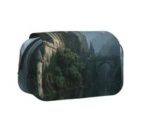 Khkbnb Astuccio grande con scritta "Castle in the Mounains", astuccio per matite, cancelleria, trousse per cosmetici, forniture per ufficio