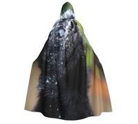 Khkbnb Mantello con cappuccio per adulti con scritta "The longing of dogs", costume di Halloween, perfetto per cosplay da strega, feste horror di Halloween