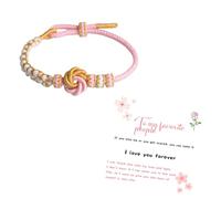 KHKINDPRO Braccialetto a doppio strato con ciondolo a forma di cuore con scritta in inglese "To My Mom/Wife/Daughter/Best Friend and Favorite People-Infinity Forever", One Size, Lega di acciaio