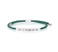 KHKINDPRO Braccialetto con scritta in inglese "Don't Let The Hard Days Win", unisex, realizzato a mano, intrecciato, regolabile, in acciaio inox, regalo ispiratore per mia figlia/migliore amica