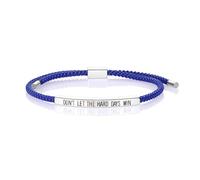 KHKINDPRO Braccialetto con scritta in inglese "Don't Let The Hard Days Win", unisex, realizzato a mano, intrecciato, regolabile, in acciaio inox, regalo ispiratore per mia figlia/migliore amica