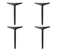 KHLMSRXJ 4 Pezzi Gambe per mobili triangolari in Metallo Nero per Sostituzione Fai da Te su mobili da Bagno, comodini e sedie 300 mm/11,8 Pollici
