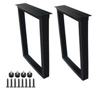 KHLMSRXJ Gambe per Tavolo in Metallo, Set di 2 Gambe per Panca Nere/Oro/Argento per mobili, Altezza 28"/40" × Larghezza 12"/16"/20" Gambe per Tavolo da caffè rettangolari con Piedini Regola
