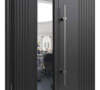 KHLMSRXJ Maniglia per Porta dal Design Contemporaneo, Maniglie per Porte in Vetro in Acciaio Inossidabile Spazzolato, Porte Interne ed Esterne a Forma di H, Superficie Liscia e Lucida, arge