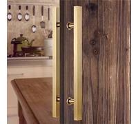 KHLMSRXJ Maniglia per Porta del fienile, Maniglia per Porta d'ingresso Moderna, Maniglie per Porte in Legno e Vetro a Doppia Faccia, Maniglia Rettangolare in Acciaio Inox per Interni ed EST