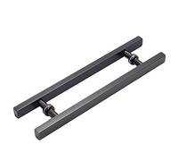 KHLMSRXJ Maniglia per Porta d'ingresso Moderna, Maniglia per Porta da fienile a Forma Quadrata e Rettangolare, Maniglia per Porta Scorrevole in Acciaio Inox per Porta in Vetro, ferramenta p