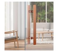 KHLMSRXJ Maniglia per Porta Scorrevole in Acciaio Inox per cancello d'ingresso in Legno/Vetro, Maniglia per Porta Push-Pull con Tubo Quadrato a Forma di H, Montaggio su Entrambi i Lati, Oro