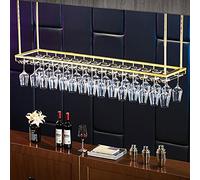 KHLMSRXJ Porta Bicchieri da Vino sospeso Porta Bottiglie di Vino, Decorazione da soffitto Porta Bicchieri da Vino con Porta calici, per Bar Ristoranti Cucine Mensola sospesa al soffitto (di