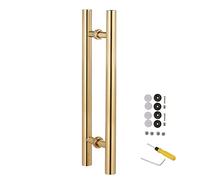 KHLMSRXJ Tirare Spingere Doccia Cucina Porta Tirare Maniglia Porta Metallo Esterno Set Ferramenta per Porte, Legno Solido Resistente Vetro Metallo Porte Maniglia Include Raccordi (Colore :