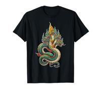 Khmer Naga Sette Teste Serpente Cambogia Mito Maglietta