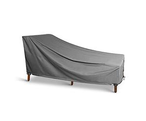 KHOMO - Copertura per chaise longue Gear, serie Titan, copertura resistente per mobili da giardino, grigio