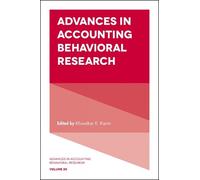 Khondkar E. Karim Advances in Accounting Behavioral Research (Copertina rigida)