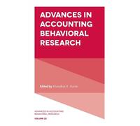 Khondkar E. Karim Advances in Accounting Behavioral Research (Copertina rigida)