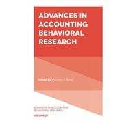 Khondkar E. Karim Advances in Accounting Behavioral Research (Copertina rigida)