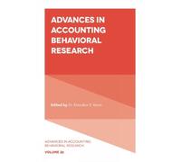 Khondkar E. Karim Advances in Accounting Behavioral Research (Copertina rigida)