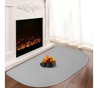 Khongoo Piastra parascintille per stufa, 120 x 90 cm, spessore 1 mm, grigio | Tappetino ignifugo per caminetto, nucleo in fibra di vetro, protegge pavimento e tappeto, facile da pulire