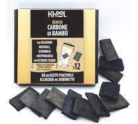 KHOOL | Carbone di Bambù per Borracce e Sacche d’Idratazione | Purificatore Naturale | Elimina Cattivi Odori e Sapore | Idratazione Migliorata | 12 Blocchi