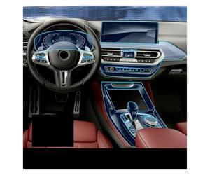 Khqdnh Car Navigation Pellicola Protettiva Per BMW Per X3 Per X4 2022-2024 Car Interior TPU Protector Pellicola Antigraffio Auto Protettiva Adesivi Trasparenti Accessori(RHD)