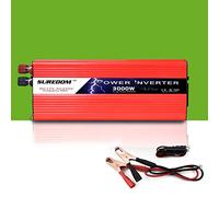 KHRKHHXLA Inverter da 3000 W, convertitore da 12 V a 110 V/240 V CC a CA, for accendisigari, Include Cavo for Presa accendisigari e Morsetti for Batteria da 24 V a 110 V.(12Vto230V)