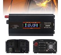 KHRKHHXLA Inverter di potenza 3000 W con display LCD, 12 V/24 V a 220 V o 110 V, caricatore USB per auto, inverter sinusoidale modificato per camion 12 V-110 V (12 V-220 V)