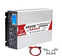 KHRKHHXLA Inverter per auto 8000 W max. 12 V/24 V/48 V/60 V CC a 220 V CA, 2 prese universali e schermo a colori intelligente, onda sinusoidale pura (4000 W, 60 V-220 V)