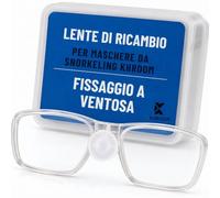 Khroom Lente di ricambio per maschera da snorkeling, fissaggio a ventosa | Per miopi e ipermetropi | Progettate per le maschere Khroom | Montaggio a ventosa | Da scegliere per ogni occhio