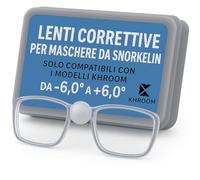 Khroom Lenti di ricambio per maschera da snorkeling | accessorio compatibile Seaview Pro, X, Y, Kids | codice +4.25, lato destro