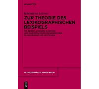 Khrystyna Lettner Zur Theorie des lexikographischen Beispiels (Tascabile)