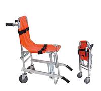KHSASDDC Sedia per scale pieghevole, alluminio leggero, ambulanza, evacuazione per vigili del fuoco, ascensore medico, sedia per scale con fibbie a sgancio rapido, arancione