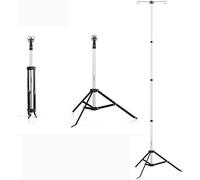 KHSASDDC Supporto per flebo portatile retrattile, regolabile in altezza, con 2 ganci, ideale per l'assistenza domiciliare agli anziani (194 cm)