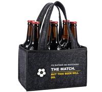 KHstylehoo Birra regali di compleanno per uomini, personalizzati, 6 bottiglie, divertente regalo di birra per gli amici, borsa riutilizzabile per il trasporto di vino, birra, champagne, Calcio