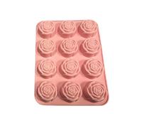 KHstylehoo Stampo per cubetti di ghiaccio in silicone con coperchio - Stampo in silicone per rose e rosa riutilizzabile - Senza BPA