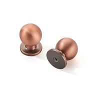 khtumeware Confezione da 10 pomelli da 2,5 cm in rame anticato spazzolato, maniglie per armadietti, mobili da cucina, casa colonica, vintage, toletta, cassetti, armadi classici.