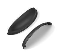 khtumeware Confezione da 5 maniglie per cassetti da 9,5 cm, colore nero opaco, per armadietti e tazze, maniglie da cucina, maniglie per cassetti, foro centrale da 3-3/4"