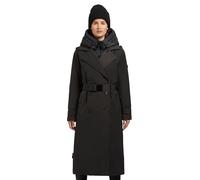 khujo Cappotto invernale da donna, caldo trench con cintura in vita e colletto rimovibile, Elena-YM, XS-XXL, Space Grey, XS