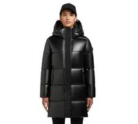 khujo Cappotto invernale da donna, effetto lucido, caldo, impermeabile, con cappuccio rimovibile, Haya Shiny-YM, XS-XXL, Nero , M