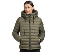 Khujo Lovina Shine Damen-Steppjacke Giacca Invernale Trapuntato Verde Oliva
