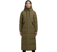 Khujo Shimanta4 Damen Cappotto Invernale Giacca Piumino Lungo Verde Oliva