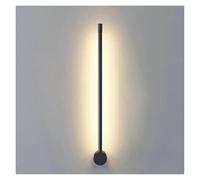KHUKHU Applique Da Parete Lampada Girevole A LED Corpo Scala Corridoio Lampada Da Comodino Lampada Da Lettura Lampada Da Parete A Strisce(Black-80CM1,Tritone Light)