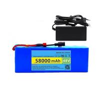 KHUKHU Batteria agli ioni di litio for bici elettrica 48 V 58 Ah 18650, 13s3p for bicicletta/scooter elettrico con caricabatterie, spina Anderson(T)