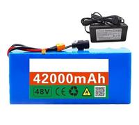 KHUKHU Batteria agli ioni di litio for bici elettrica da 48 V e 42 Ah con caricabatteria integrato e protezione BMS for motore di bici elettrica, con spina Anderson(T)