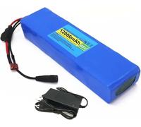 KHUKHU Batteria for bici elettrica 48 V 12 Ah con caricabatterie 54,6 V 2 A - Batteria agli ioni di litio 18650 for biciclette e scooter elettrici da 200 W a 750 W, spina Anderson